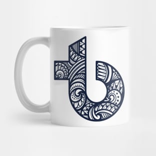 TB Icon Pattern in White + Navy Mug